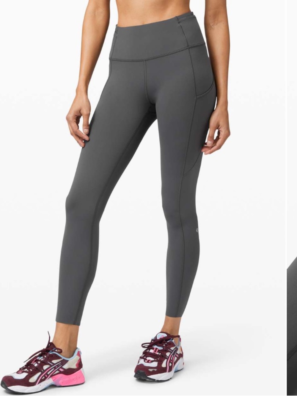 Lululemon Fast and Free Tight II 25" *Non-Reflective Nulux Graphite Grey